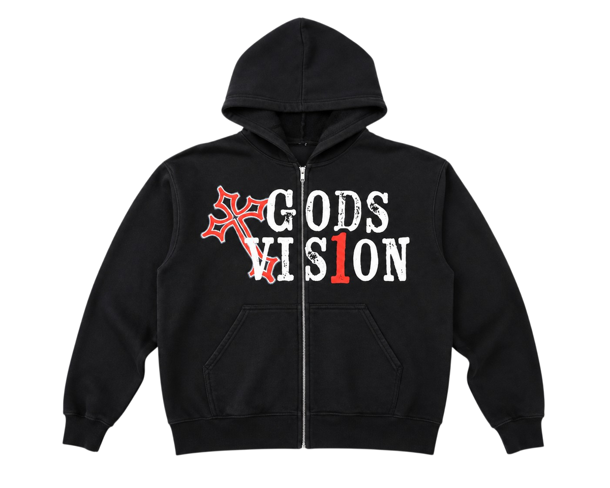 GODS VIS1ON ZIP-UP HOODIE